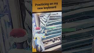 practicing on my new keyboared