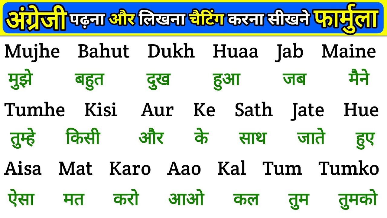 अंग्रेजी सीखने का फॉर्मूला | Angreji Kaise Padhna Sikhe | How to Read English & Message | Reading