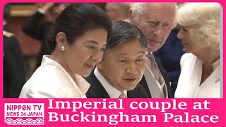 FOOTAGE-Emperor and Empress views Picture Gallery at the Buckingham Palace