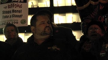 Pres. John Samuelsen speaks on the People