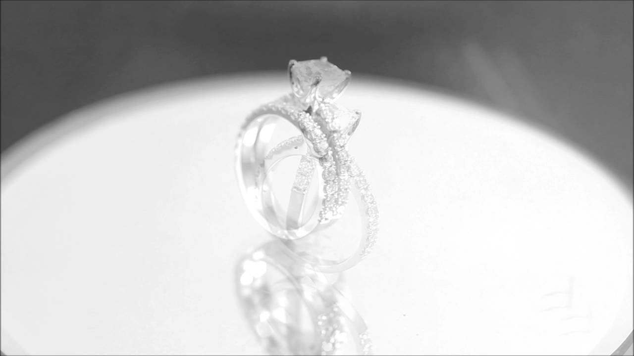 EGL USA H-VS2 18K White Gold Cushion Cut Diamond Engagement Ring And Band 1.88ct - ASW - 1002N