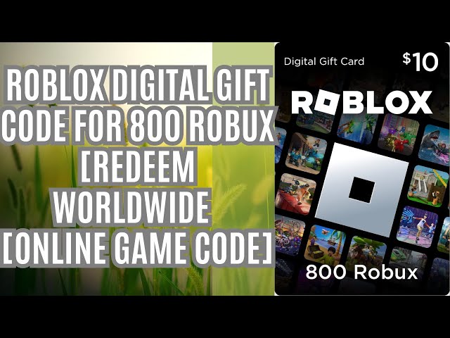 Roblox Digital Gift Code for 800 Robux [Redeem Worldwide - Includes  Exclusive Virtual Item] [Online Game Code] : : PC & Video Games