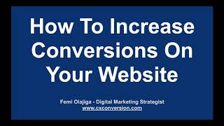 How To Increase Conversion on Your Website | CRO Tip