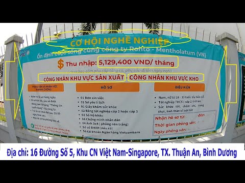 Video TUYỂN NHIỀU CÔNG NHÂN SẢN XUẤT | LÀM VIỆC CTY ROHTO... - youtube