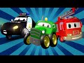 Mobil Patrol 🚒 Traktor 🚨 Kartun mobil polisi lan trek pemadam anak-anak