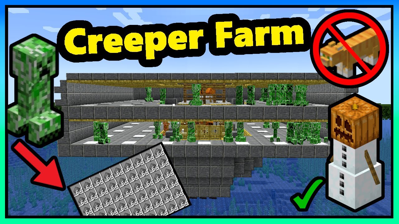 Creeper Farm NO Cats | 5.000 - 9.000 Gunpowder per Hour | 1.20 - 1.21 ...