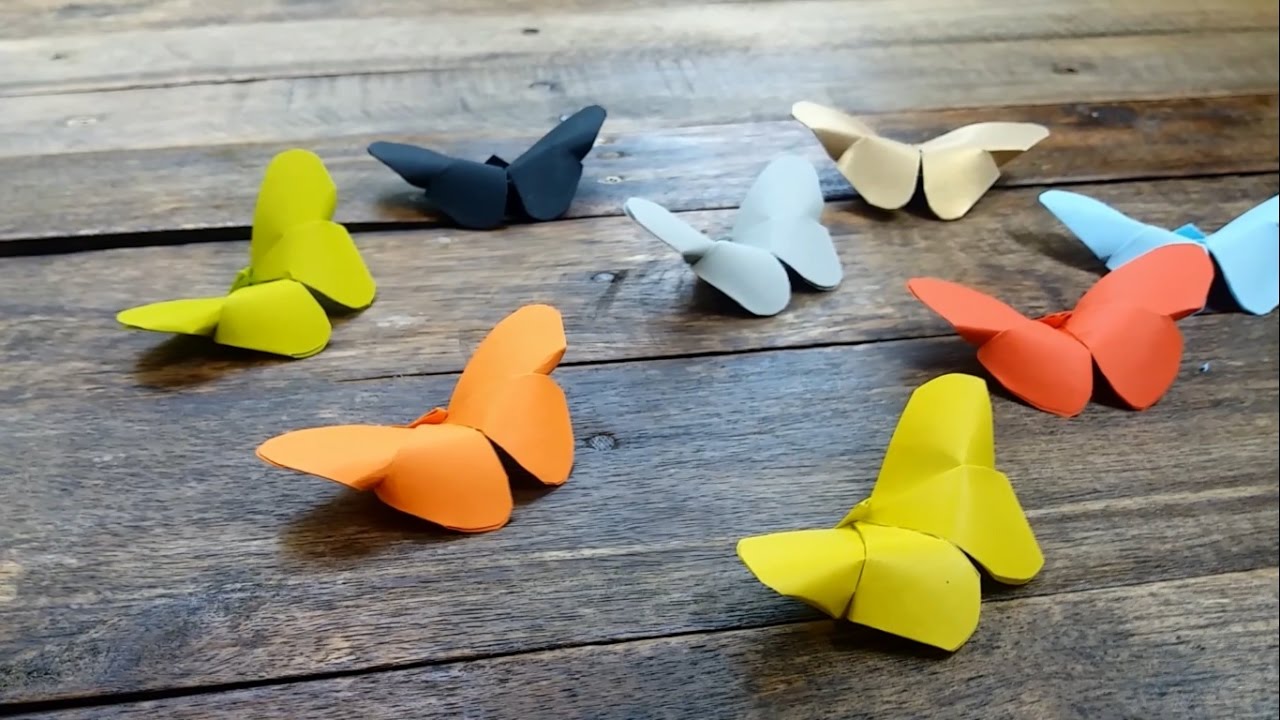 How To Make Simple Butterfly Origami  Cara Membuat Kupu 