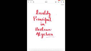Duality principal in Boolean algebra #boolean_algebra #duality #quickrevision