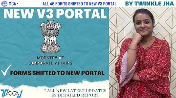 MCA to Roll out 56 Company Forms on MCA21 V3 Portal in January 2023 | New Forms on MCA V3 Portal