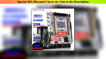 Hot Picks QIYIDA X99 Motherboard LGA 2011-3 Set Kit Xeon E5 2680 V4 CPU Processor 32G=2*16G DDR4 RE