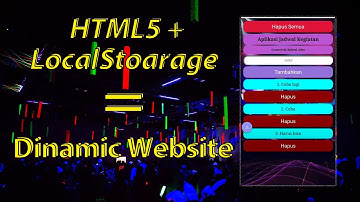 Membuat CRUD HTML5 dan Javascript dengan Local Storage Aplikasi TODO LIST atau Jadwal Kegiatan