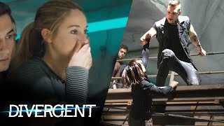 'Christina Hangs Over the Chasm' Scene | Divergent