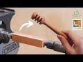 木工旋盤で角材からハニーディッパーを削り出す - 5min Woodturning
