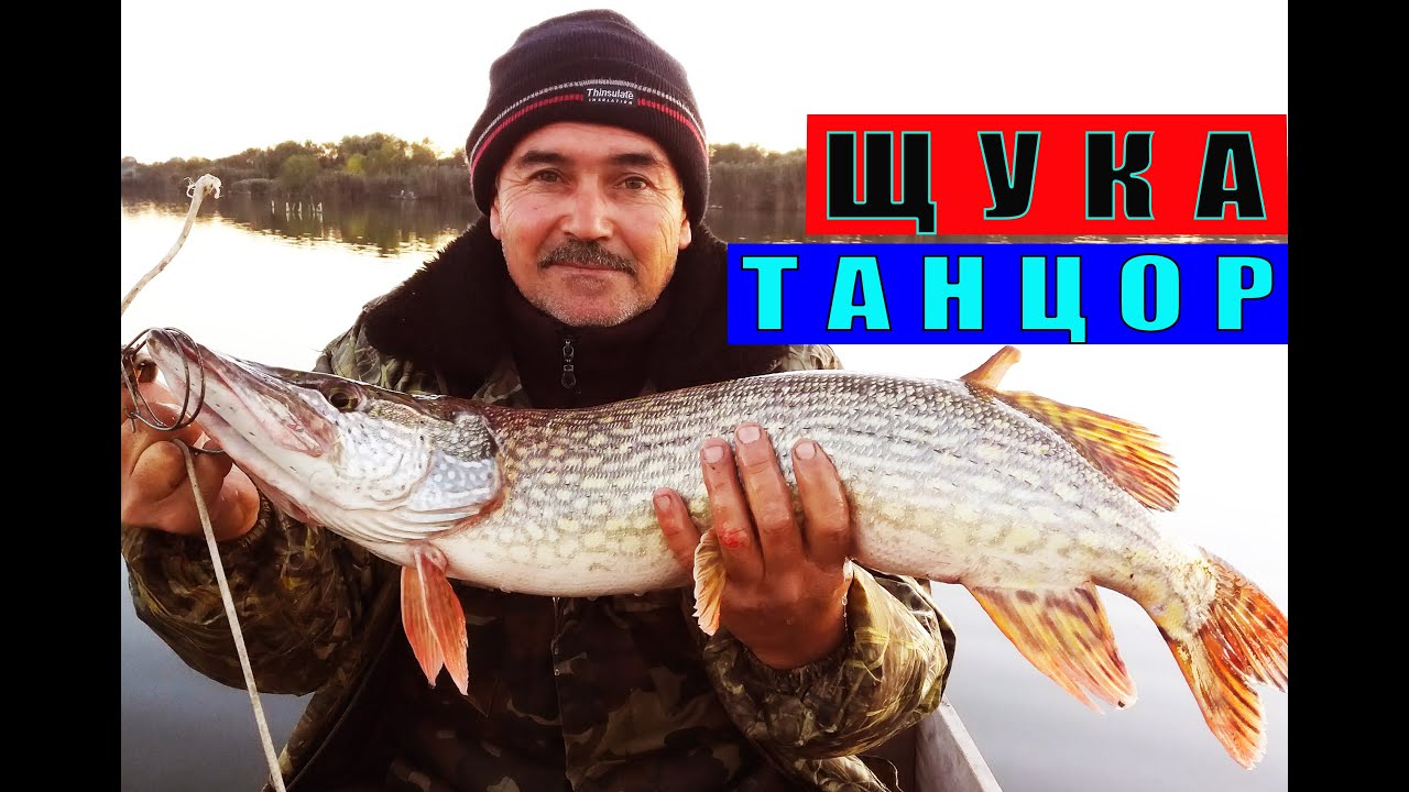 Ловля щуки с лодки на пулю..Caught a huge pike.