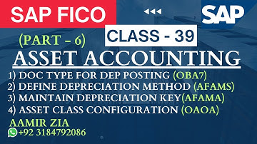 Class 39 Part 6 Doc. Type for Dep. Posting, Dep. Method, Dep. Key, Define Asset Class in SAP S/4HANA