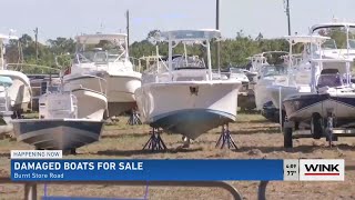 Hundreds of boats up for auction at salvage yard along Burnt Store Road