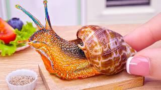 Extraordinary Dish! 💎 Delicious Snail With Rich Garlic Butter 🐌 ASMR Cooking Mini Food