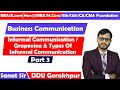 Informal Communication / Grapevine & Types Of Informal Communication | B.Com(Hons), DDU GKP