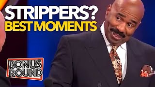 FAMILY FEUD BEST MOMENTS EVER! EVERY Stripper Answer & Question With Steve Harvey