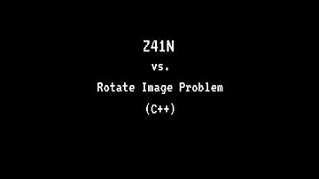 Rotate Image Problem - C++