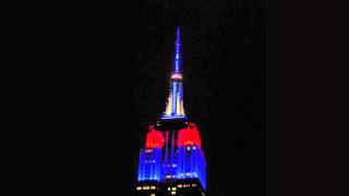 Empire State Building Lights for Super Bowl XLIX