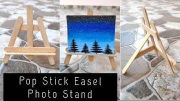 Pop Stick Easel | DIY | Photo Stand | Mini Easel | Ice Cream Stick DIY
