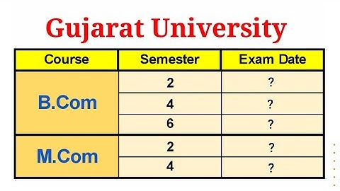 B. COM / M. COM EXAM DATE 2023 || Gujarat University || Bcom SEM-2, SEM-4, SEM-6 || Mcom SEM-2 SEM-4
