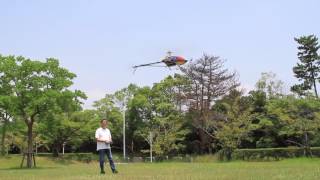 Hovering Test for a RC Helicopter with 4 Blade Rotor Head