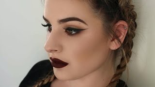 Khloe Kardashian Fall Inspired Cranberry Smokey Eye