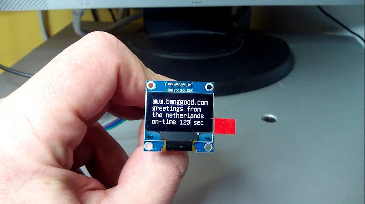 Banggood I2C OLED display module with Arduino Nano