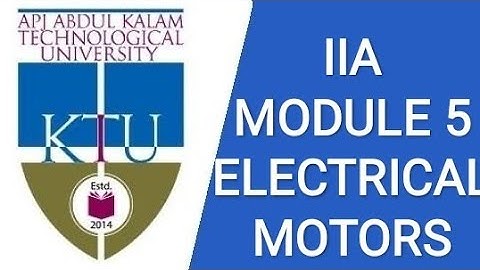 Electrical motors, industrial instrumentation and automation, ee404, #ktu, module 5