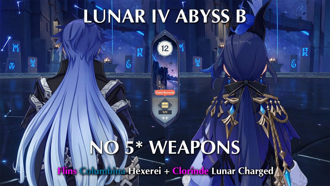 Hardest Abyss Ever? 6.3 Lunar IV Part B Abyss Floor 12 9* No 5* Weapons | Genshin Impact