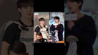 Mingyu was probably thinking that he’s gonna wear this next 😂😭 #scoups #mingyu #seventeen #svt