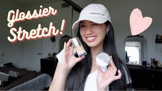 Glossier review | stretch foundation, concealer, & brush!