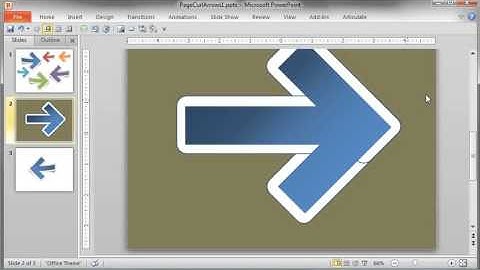 PowerPoint Page Curl Effect: Creating the arrow outline (3/5)
