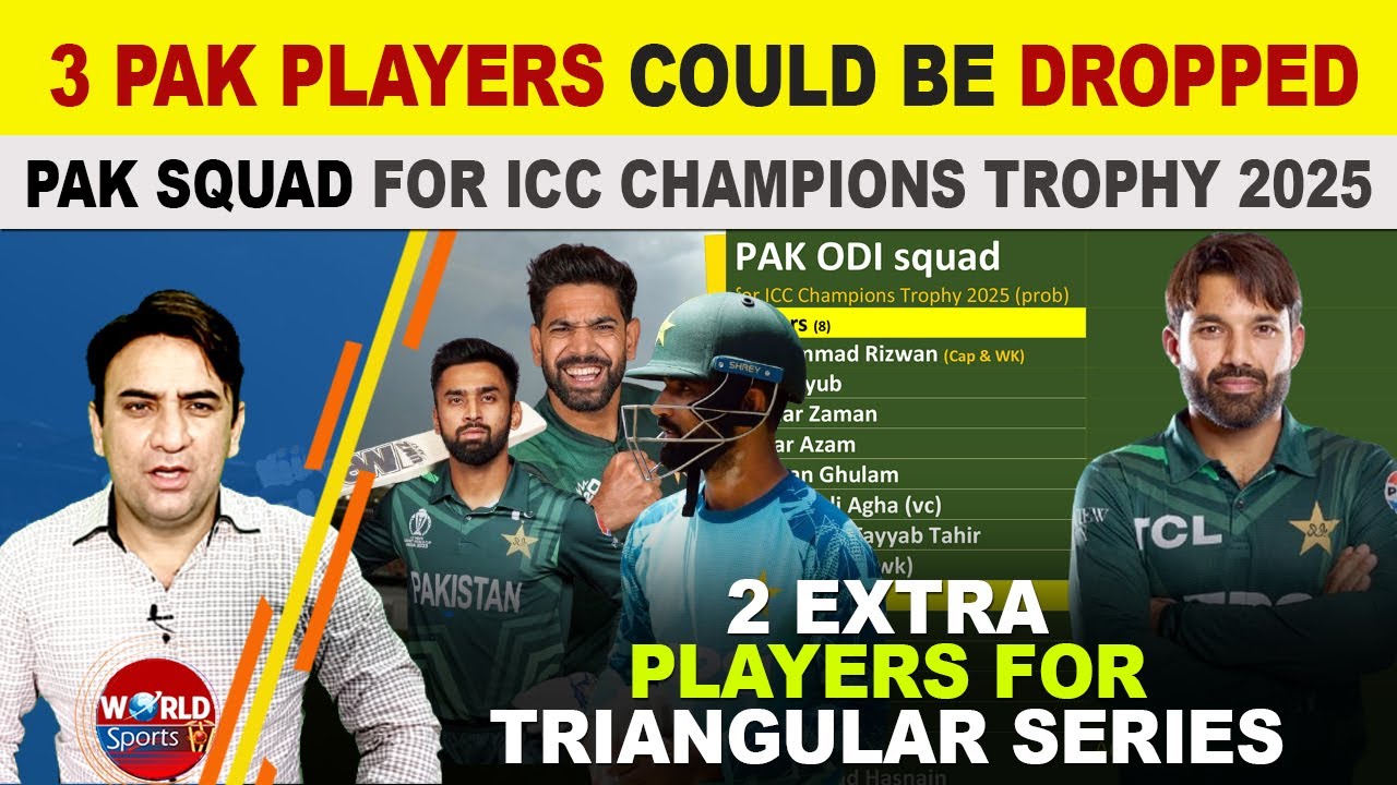 Pakistan squad for ICC Champions Trophy 2025 | 3 players likely to be dropped