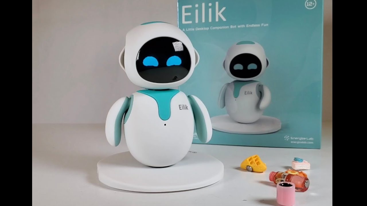 Eilik Robot Toy Smart Companion Pet Robot Desktop Toy Desktop Companion  Robot Blue and Pink