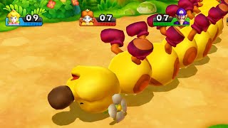 Mario Party 9 Boss Rush - Peach Vs Daisy Vs  Waluigi Vs Toad | Cartoonsmee
