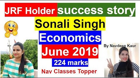 JRF Holder success story | Economics | Sonali Singh |by navdeep Kaur