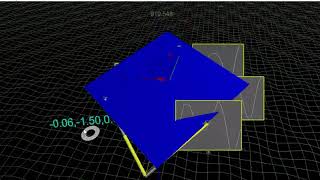 6 dof motion platform simulation with swinging rigid body on top.