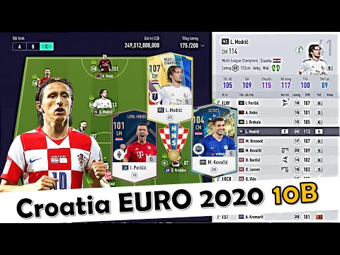 I Love Cầm 10 Tỷ BP Đi Xây Dựng Đội Hình " CROATIA EURO 2020 " Xuất Sắc Nhất Với LUKA MODRIC MC +5