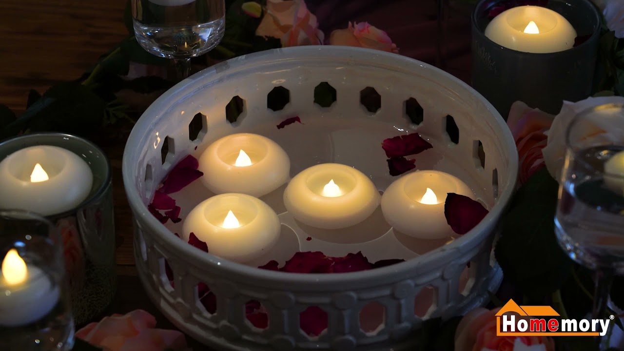 Homemory LED Floating Candles | Table Setting Decoration Ideas | Great Table Centerpiece Decoration