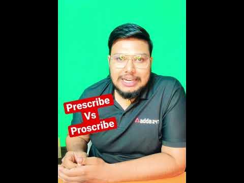 Prescribe Vs Proscribe meaning in Hindi #lesson-80 #shorts - YouTube