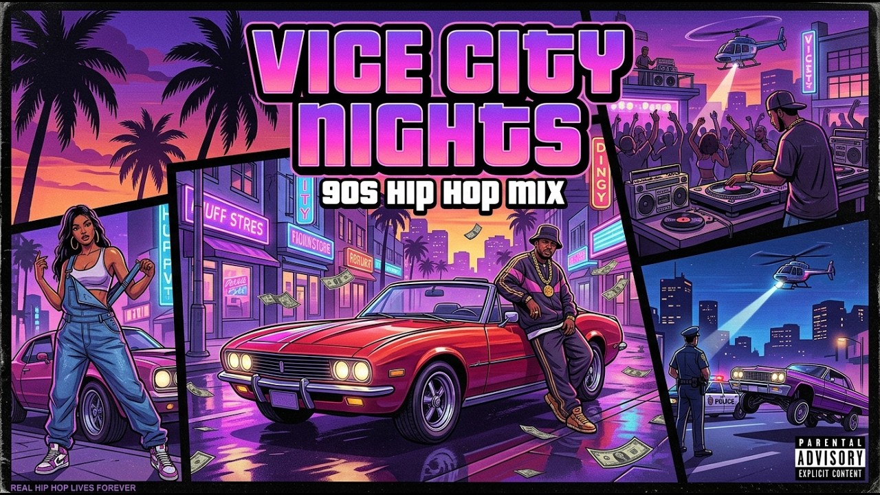 Vice City Nights | 90s Hip Hop Mix | Old School G-Funk & Boom Bap