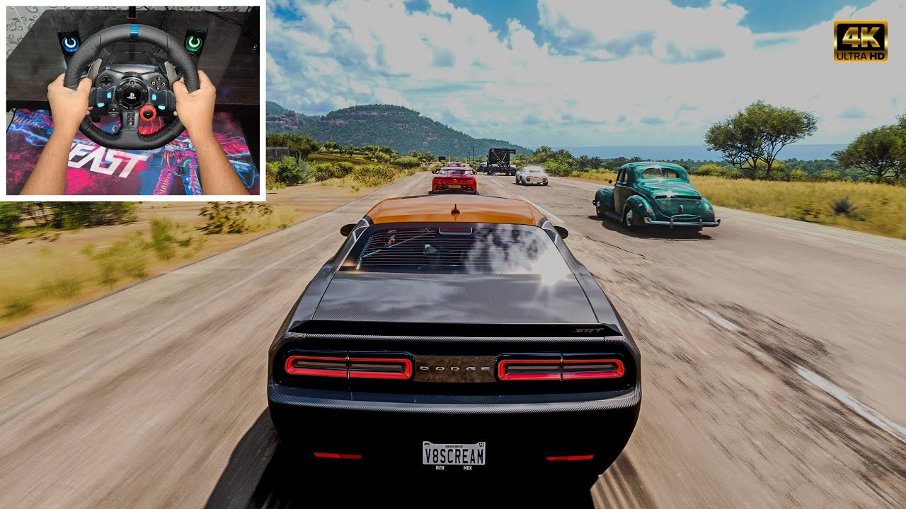 1307HP Challenger Hellcat Goes BRUTAL Against Supercars! 😱 | FH5 G29 Racing