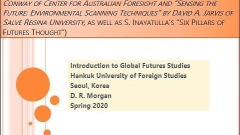 Foresight Methods (Pt. 1)