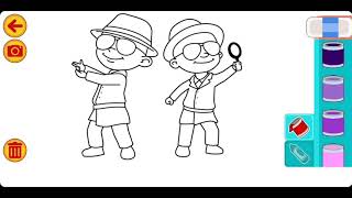 Game Anak Mewarnai Gambar Kartun Upin-Ipin screenshot 5