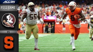 The syracuse orange defeated florida state seminoles 30-7 in acc
college football action. improve to 3-0 with week 3 win.