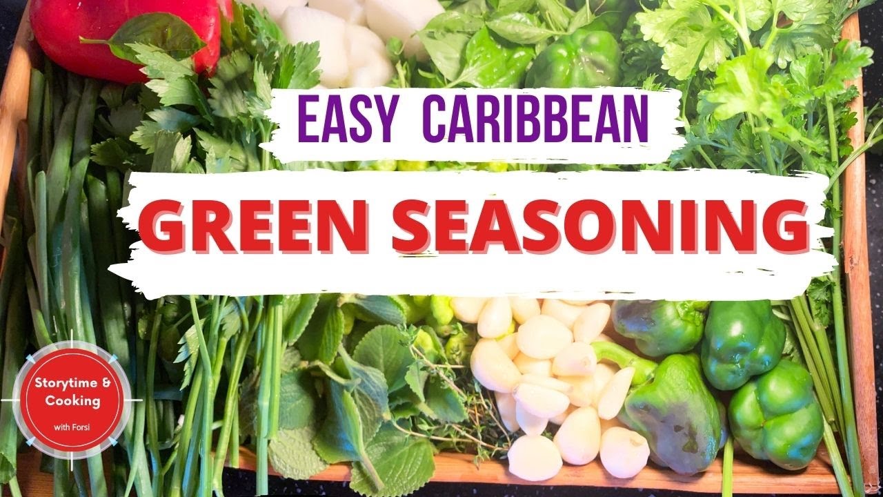 Easy Caribbean Green Seasoning  Homemade Blended Green Seasoning