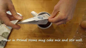 Making a Primal Noms Keto Mug Cake